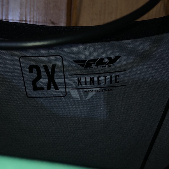 Fly racing kinetic 2X racing jersey turquoise blue long sleeve motocross outdoor - Picture 8 of 9